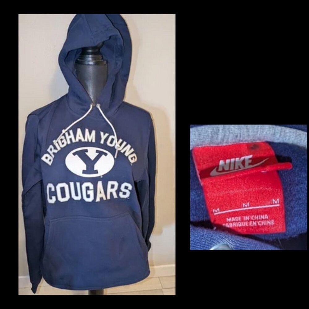 NIKE BYU Cougars "  Y " Hoodie Sweatshirt Unisex Adult Size M